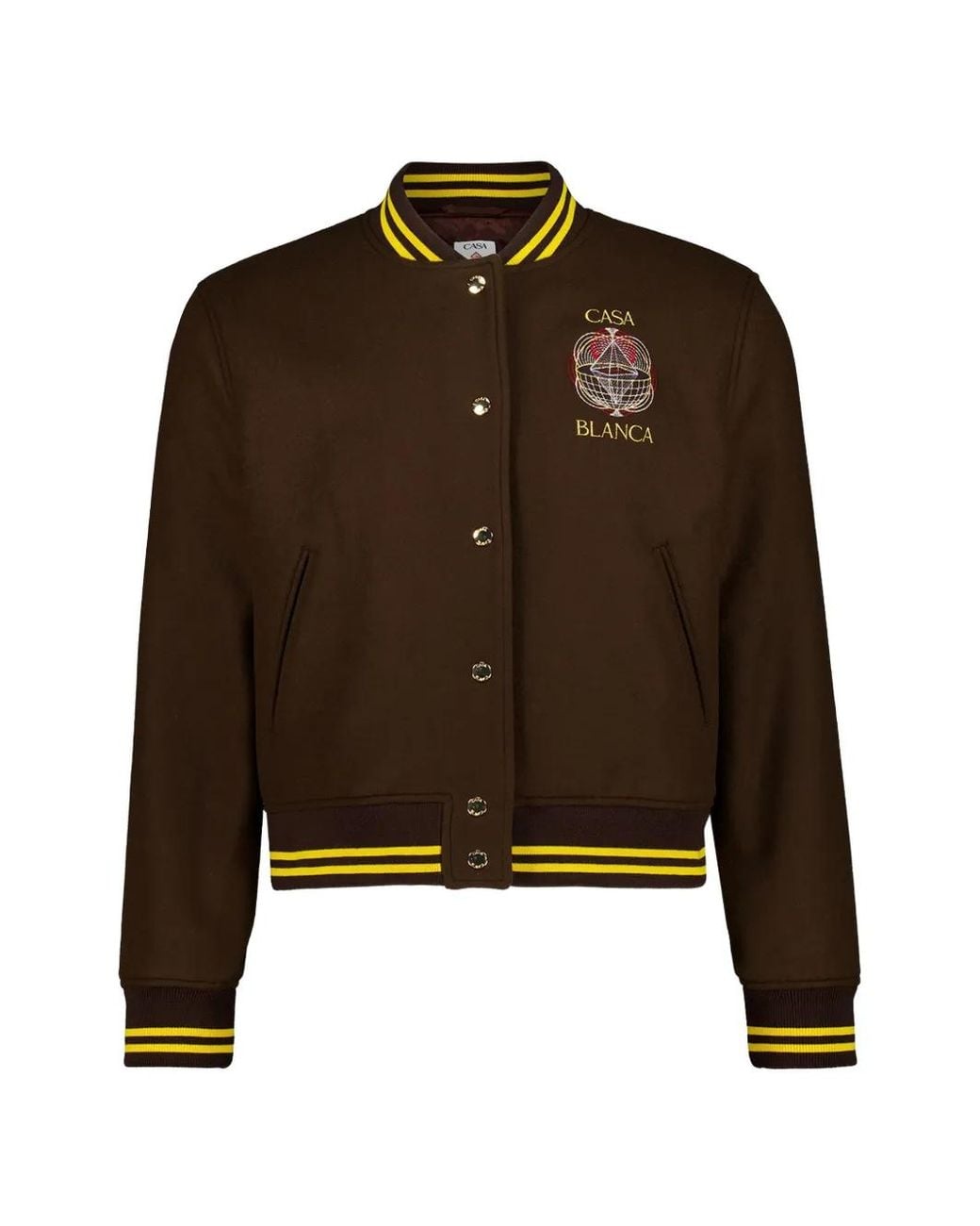 Casablanca Brown Celestial Pyramid Varsity Jacket
