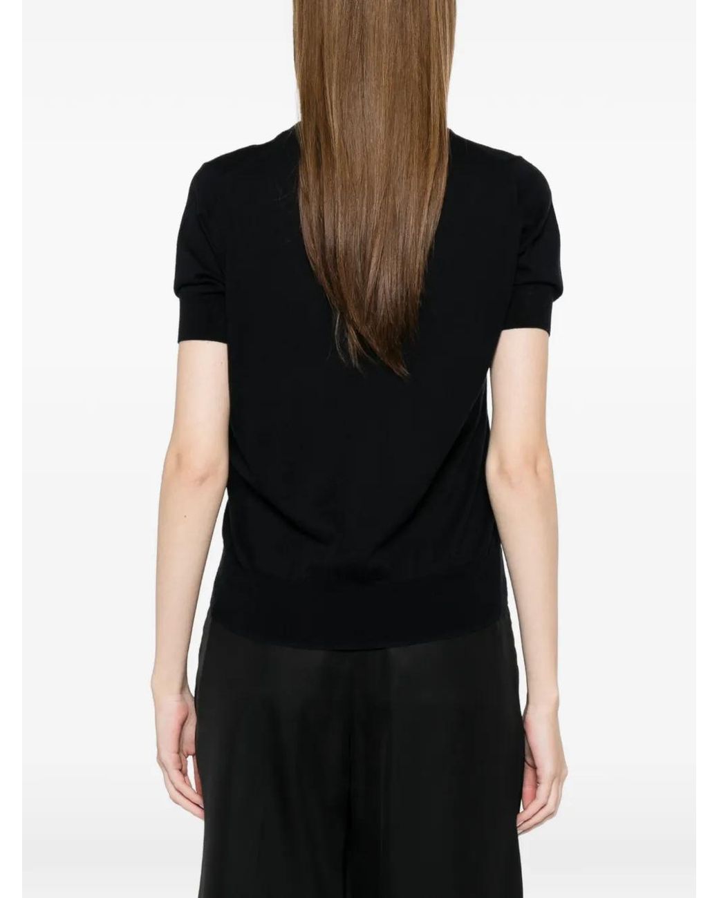 C.T.Plage Black Round-Neck T-Shirt