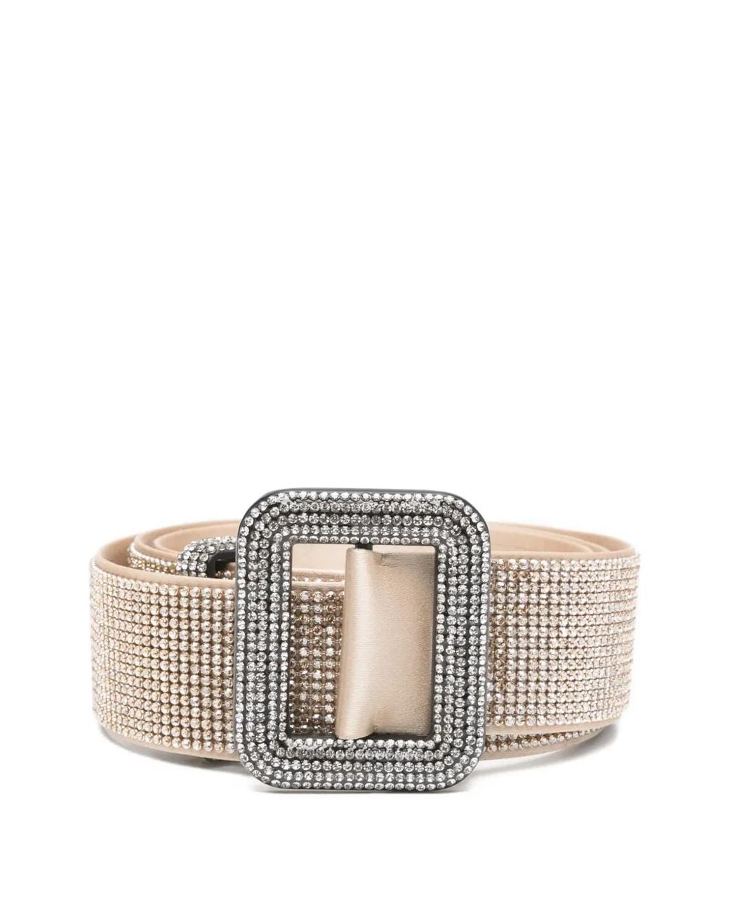 Benedetta Bruzziches White Square-Buckle Embellished Belt