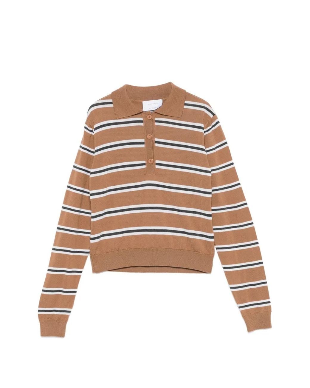 Daniele Fiesoli Natural Striped Polo-Shirt