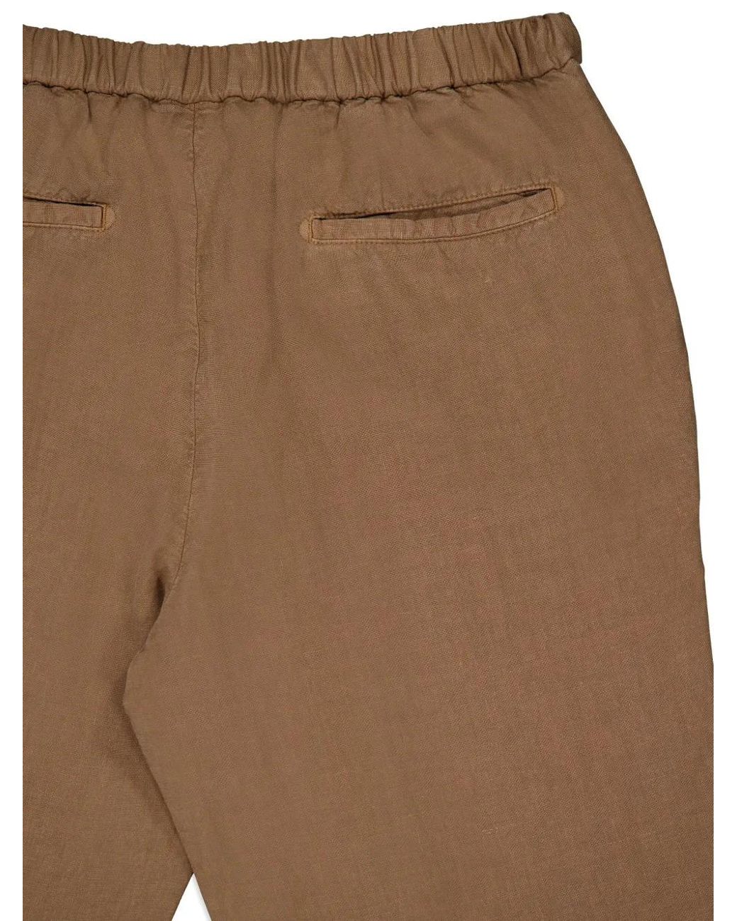Boglioli Natural Straight-Leg Linen Trousers for men