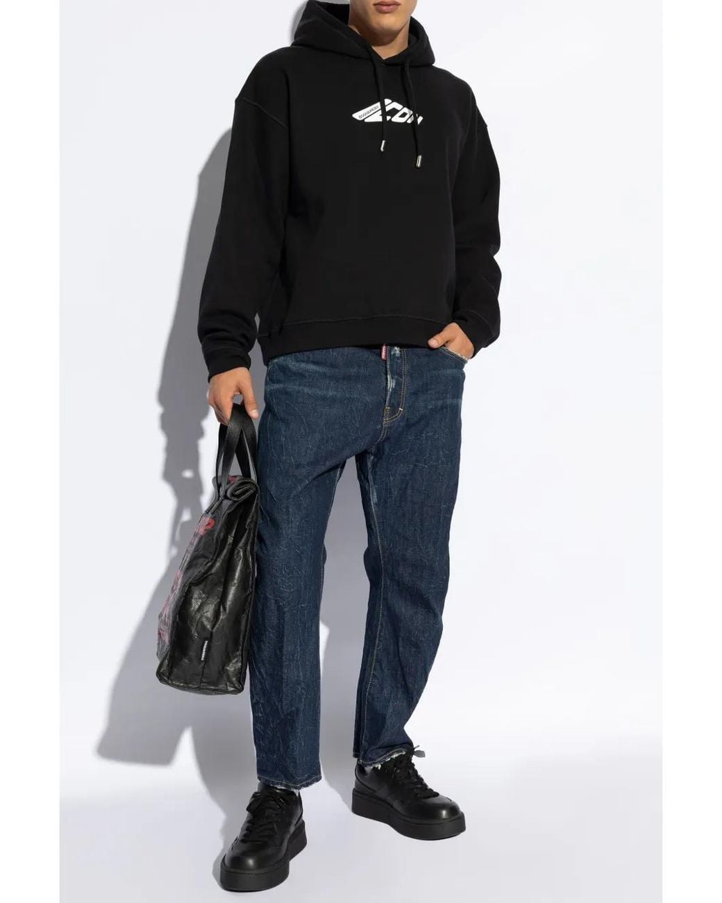 DSquared² Black Hoodies for men