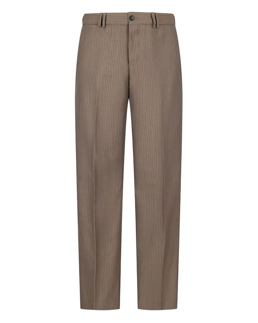 PT Torino Brown Micheal Archive Pinstripe Trousers for men