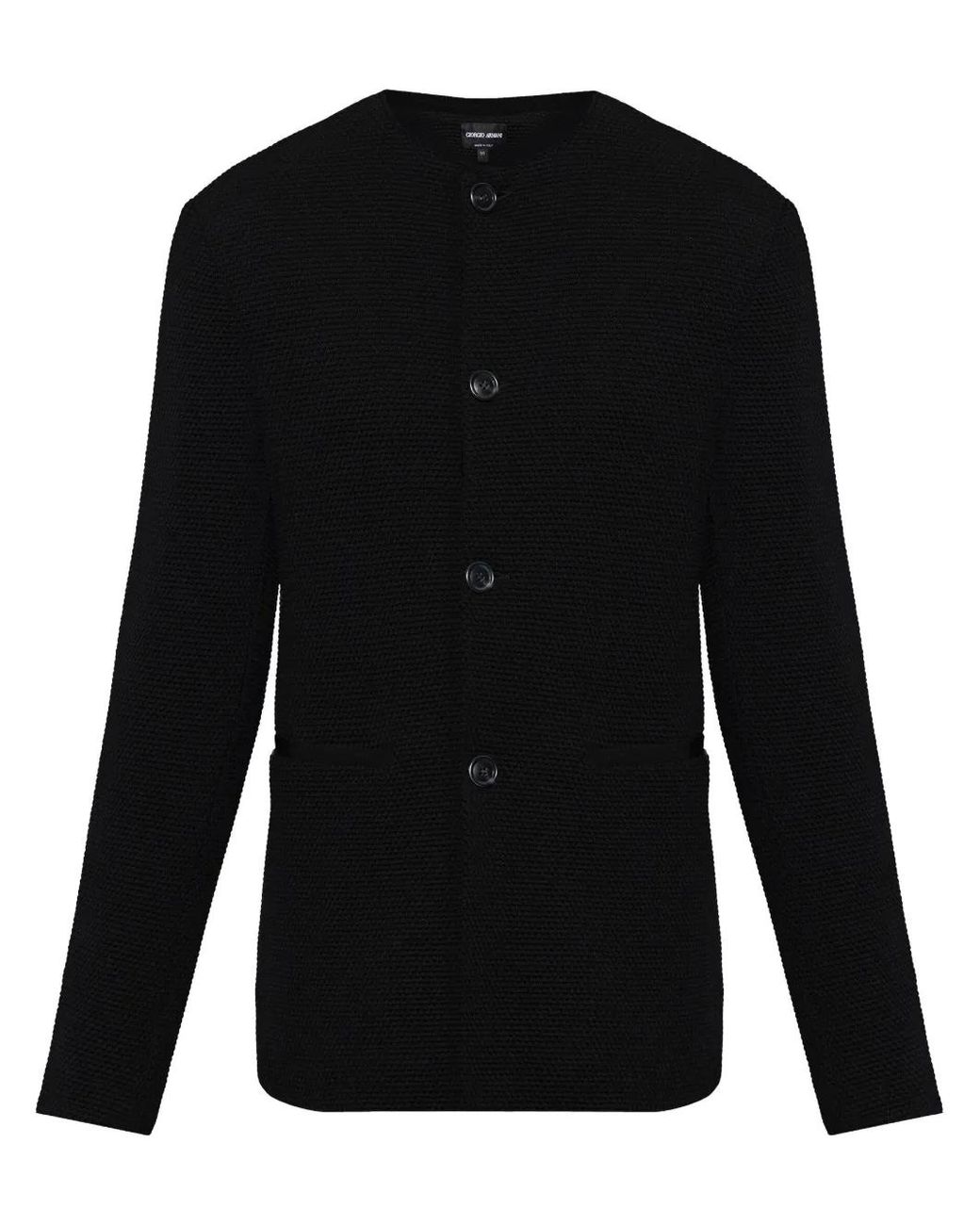 Chaqueta de pecho individual de Giorgio Armani de hombre de color Black