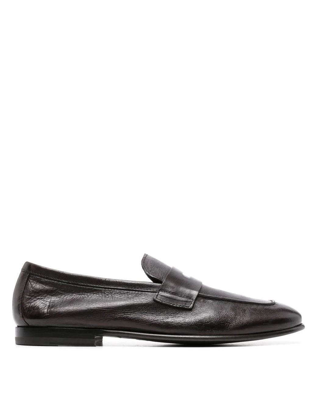 Scarosso Gray Gregory Leather Loafers for men