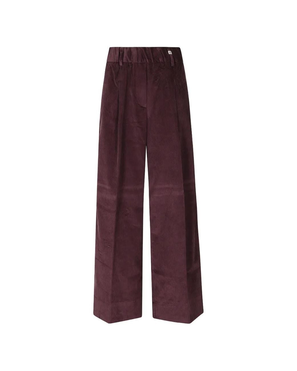 Myths Purple Corduroy Wide-Leg Trousers