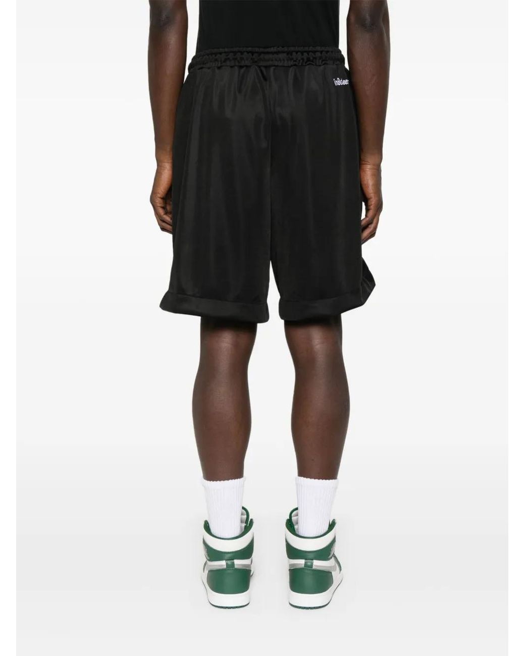INBETWEENERS Black Logo-Appliqué Track Shorts