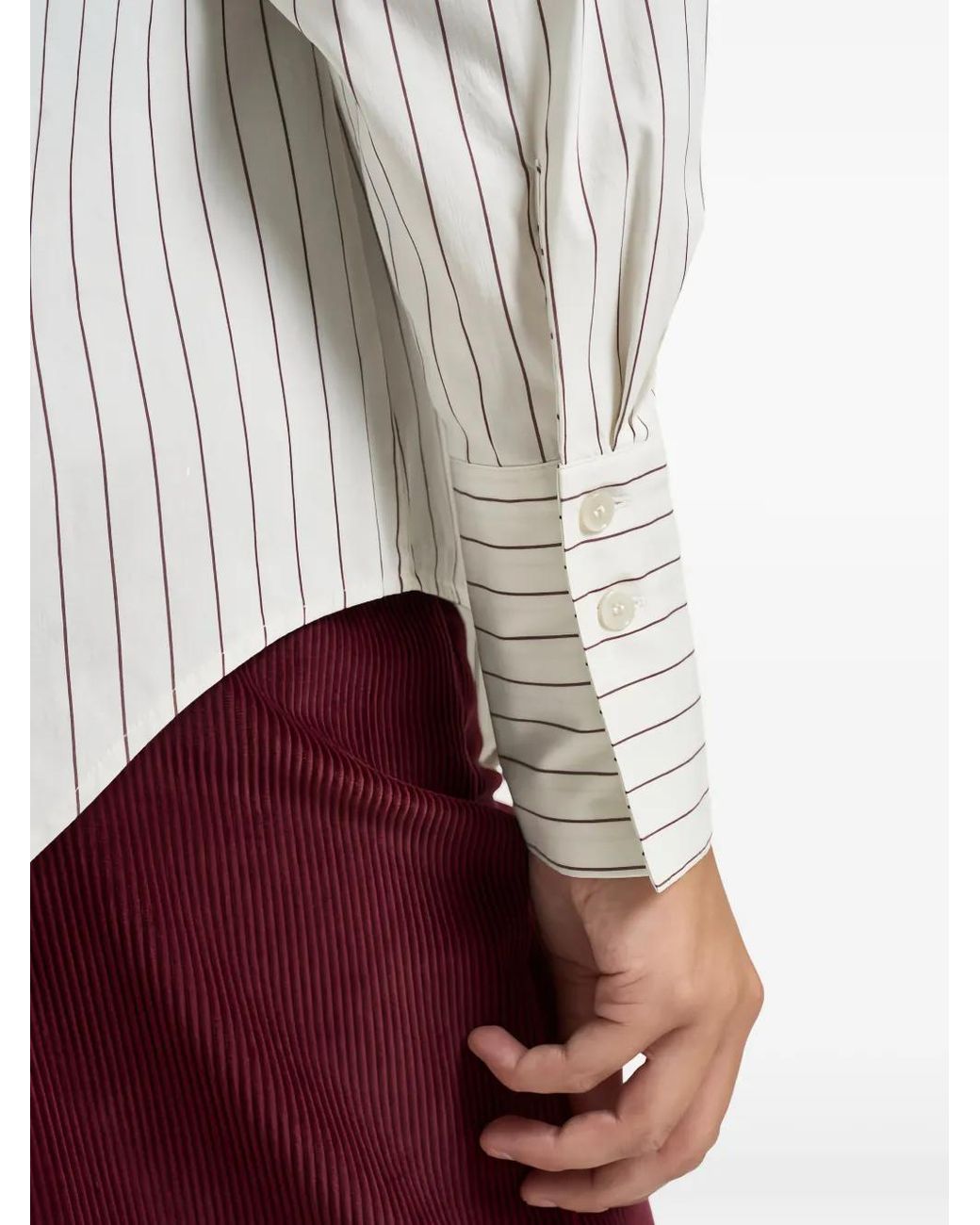 Patrizia Pepe White Striped Shirt