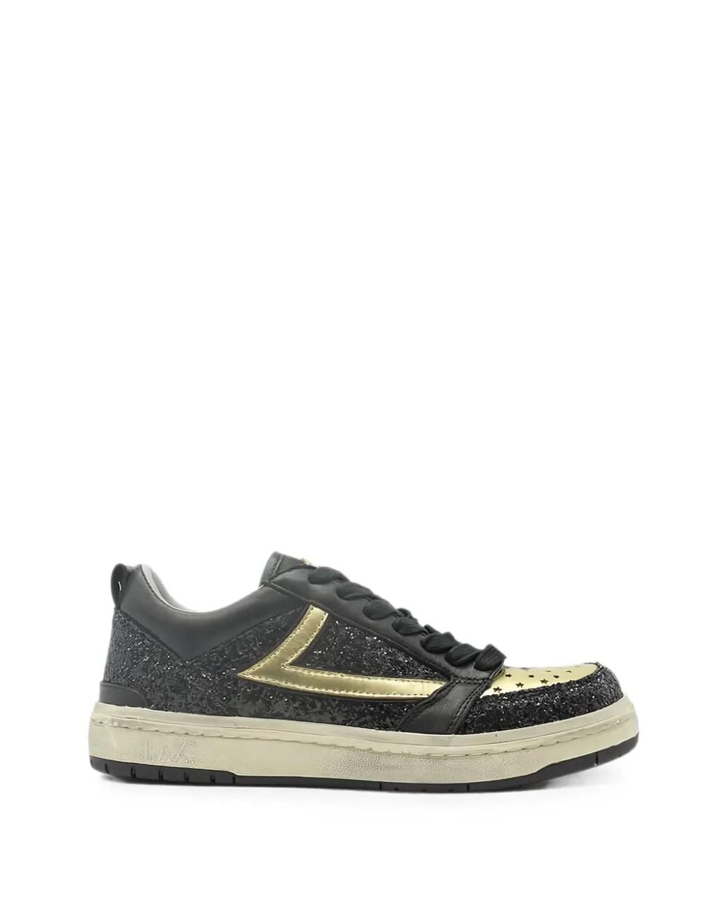 HTC Black Starlight Glitter-Detail Sneakers