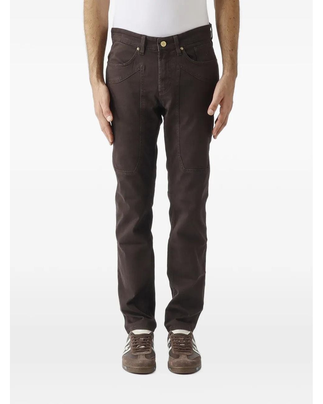Jeckerson Black John Contrast-Patch Trousers for men