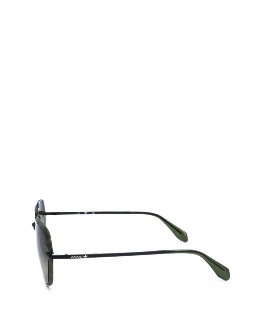 Adidas Green Pilot-Frame Sunglasses for men