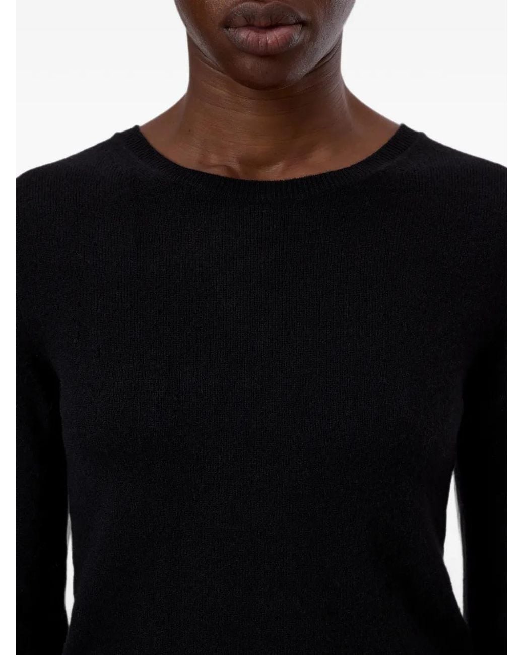 Closed Black Crew-Neck Long-Sleeve Sweater