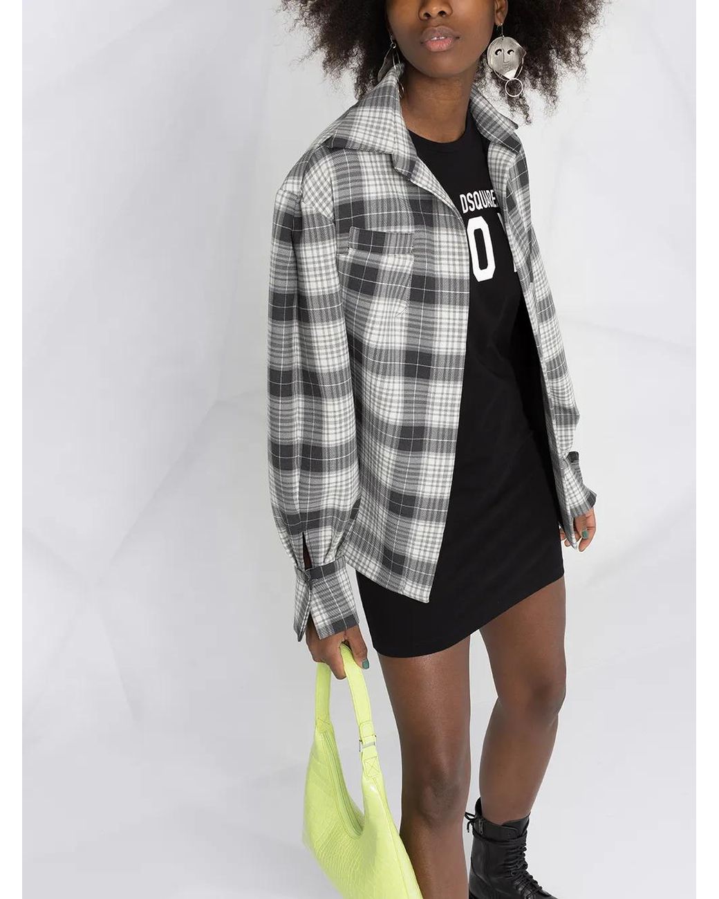 DSquared² Black Logo-print T-shirt Dress