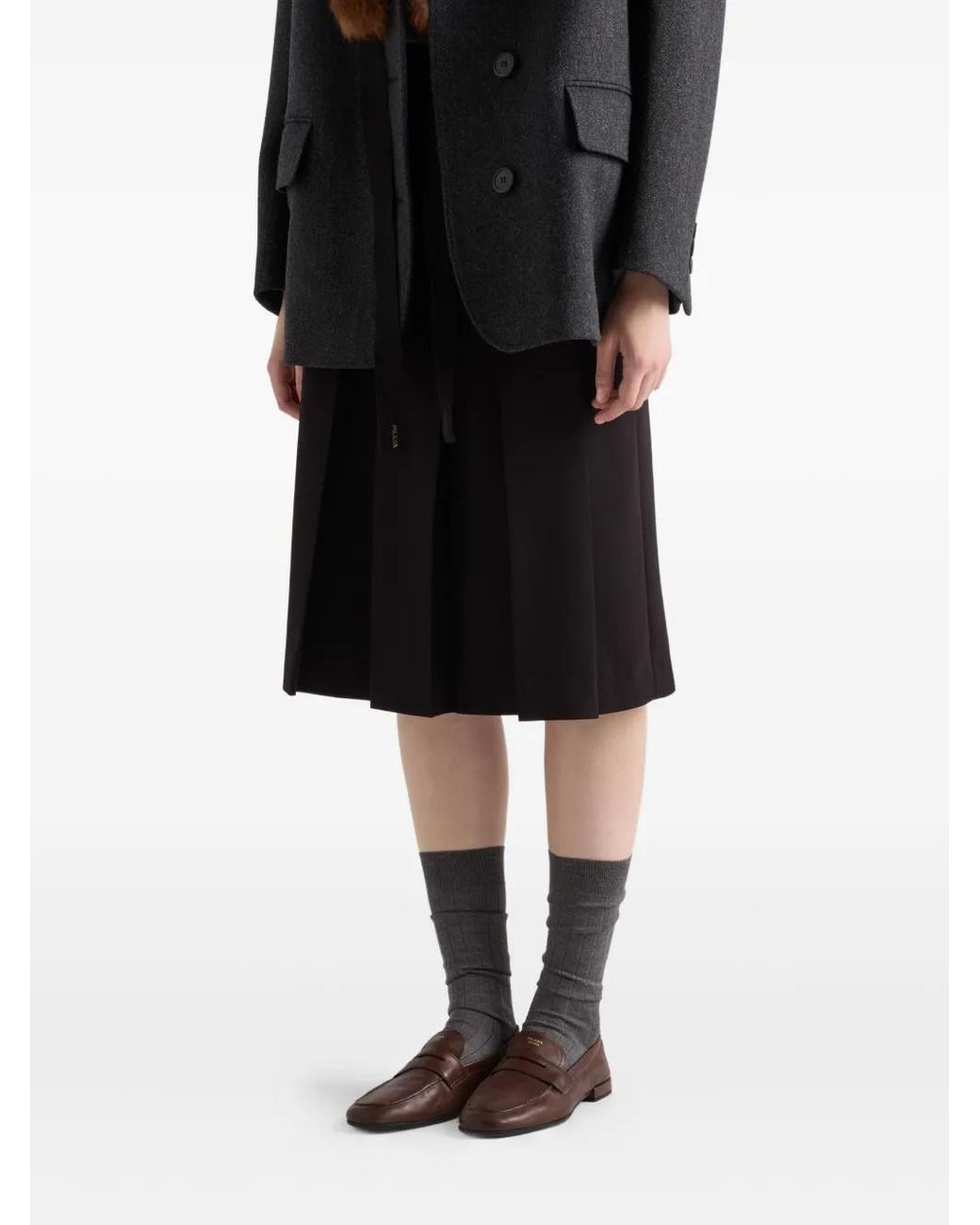 Prada Brown Shuffle Antiqued Leather Loafers