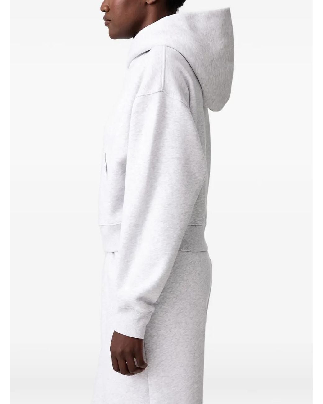 Sporty & Rich White Logo-Embroidered Hoodie