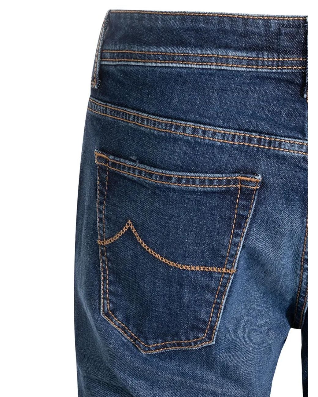 Jacob Cohen Blue Faded-Effect Jeans for men