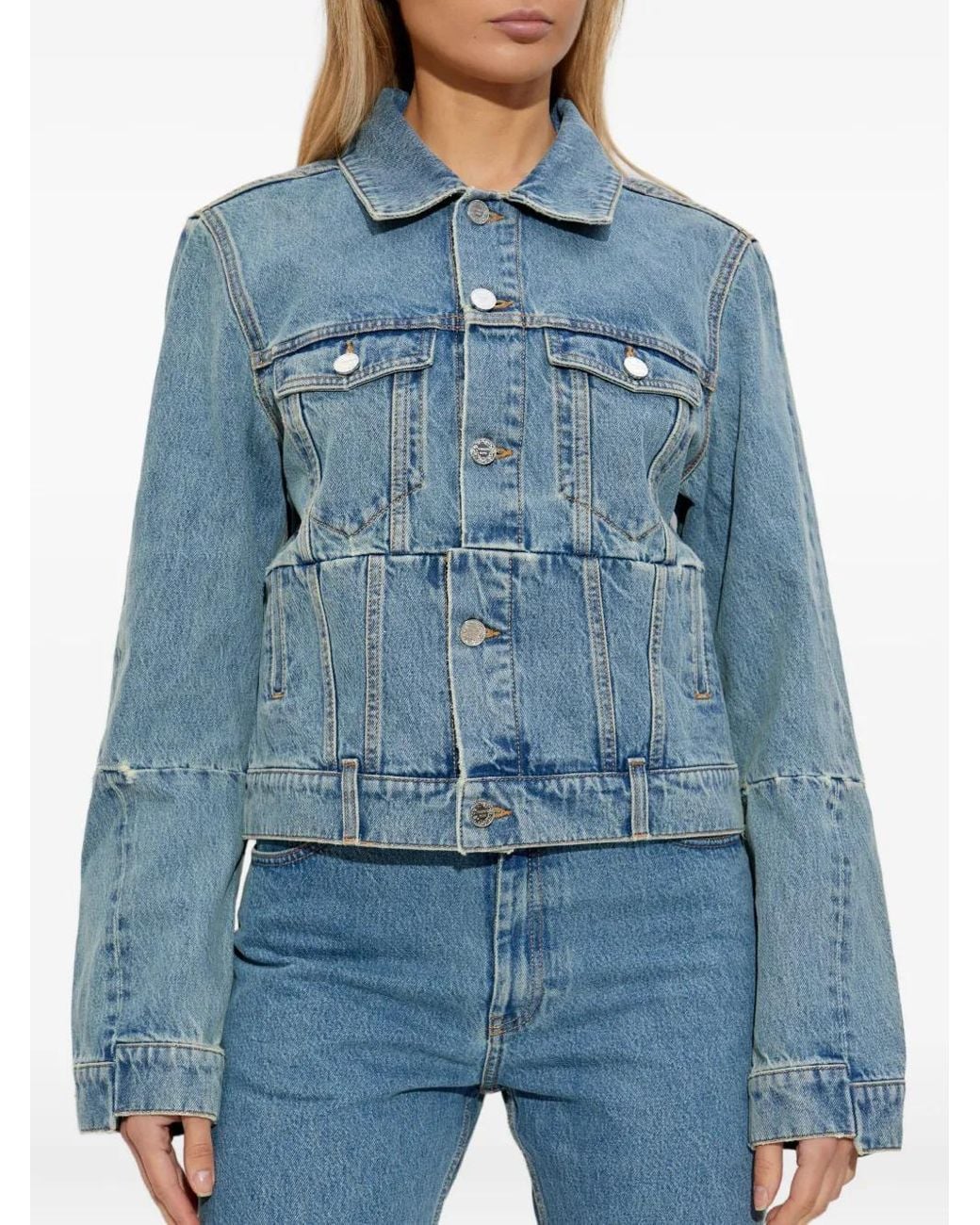 Vetements Blue Panelled Denim Jacket