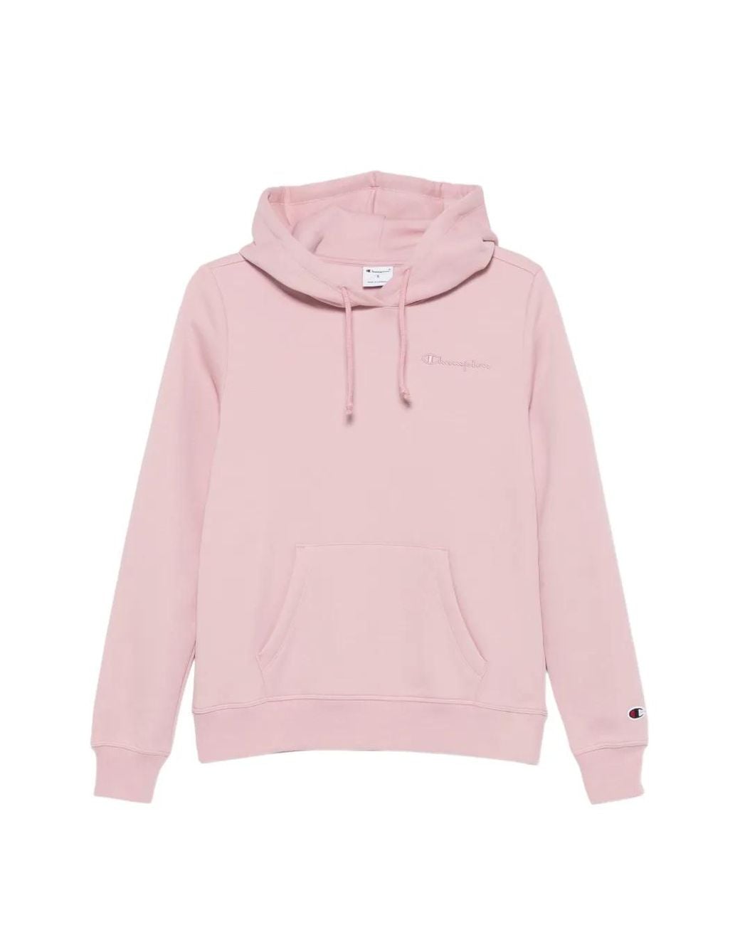Champion Pink Logo-Embroidered Hoodie