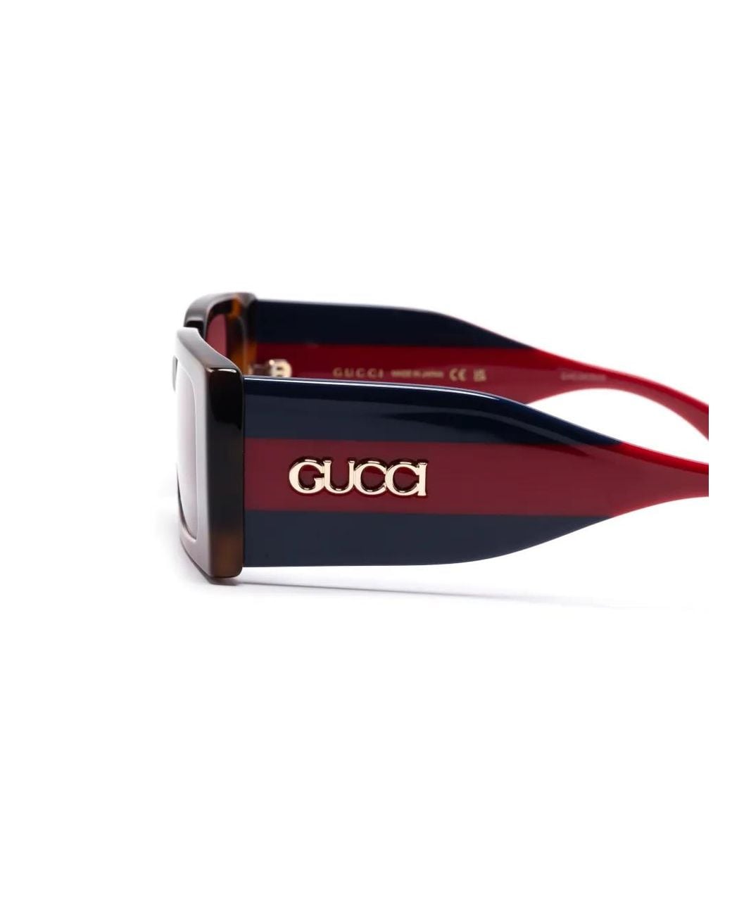 Gucci Pink Rectangular-Frame Sunglasses