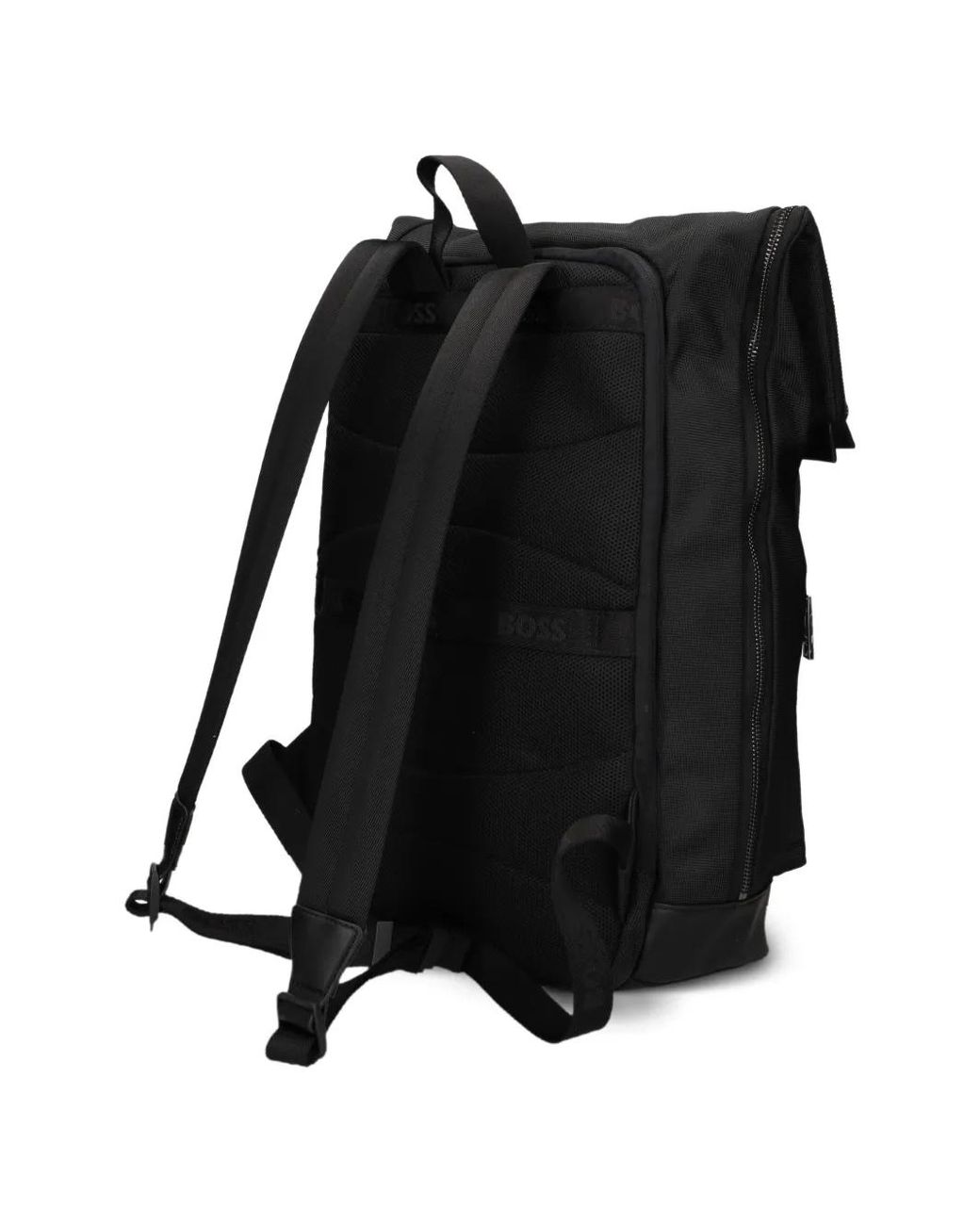 Boss Black Buckle-Fastening Backpack for men