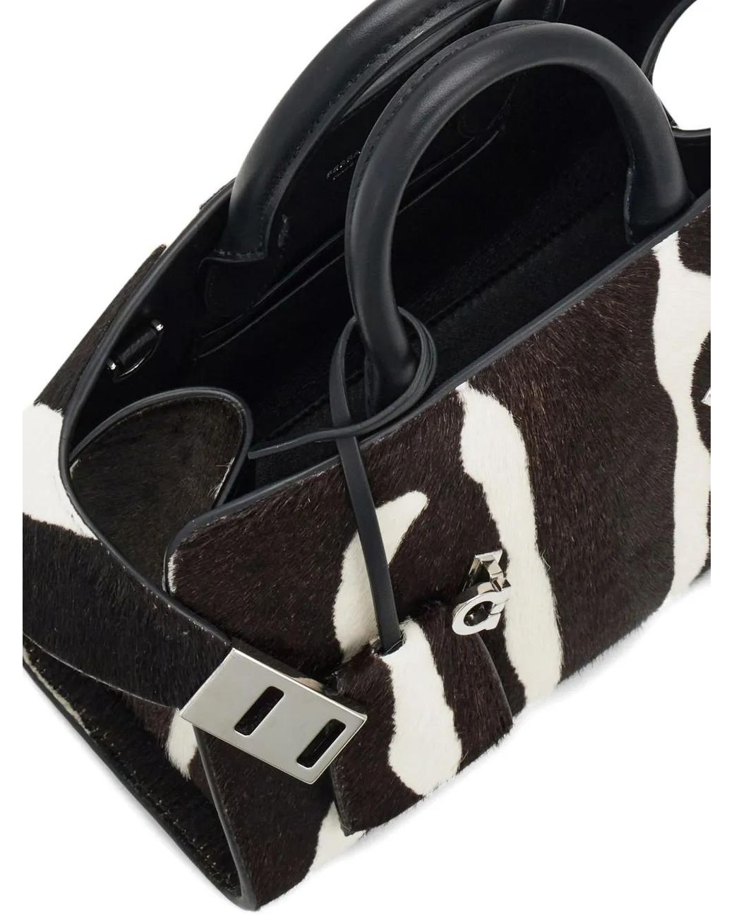 Ferragamo Black Hug Handbag Bicolor Xs