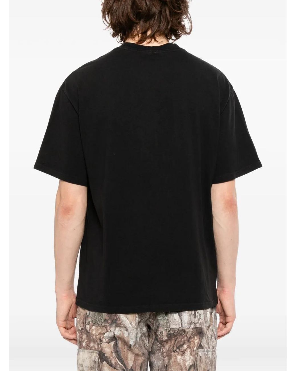 Melt Black Graphic-Print Round-Neck T-Shirt for men