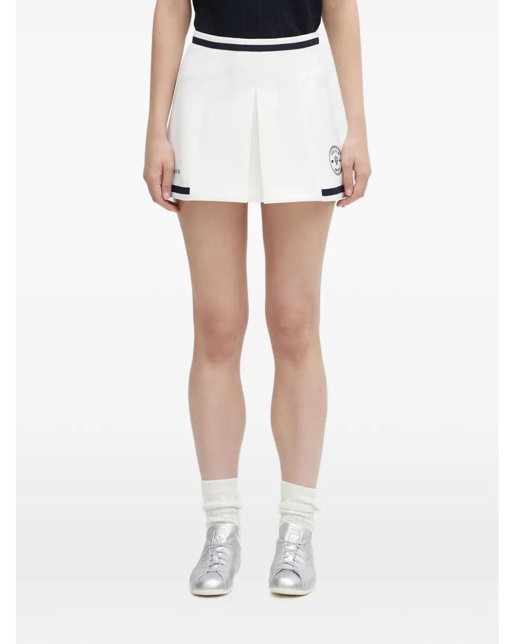 Sporty & Rich White Hotel Eden Roc Mini Skirt