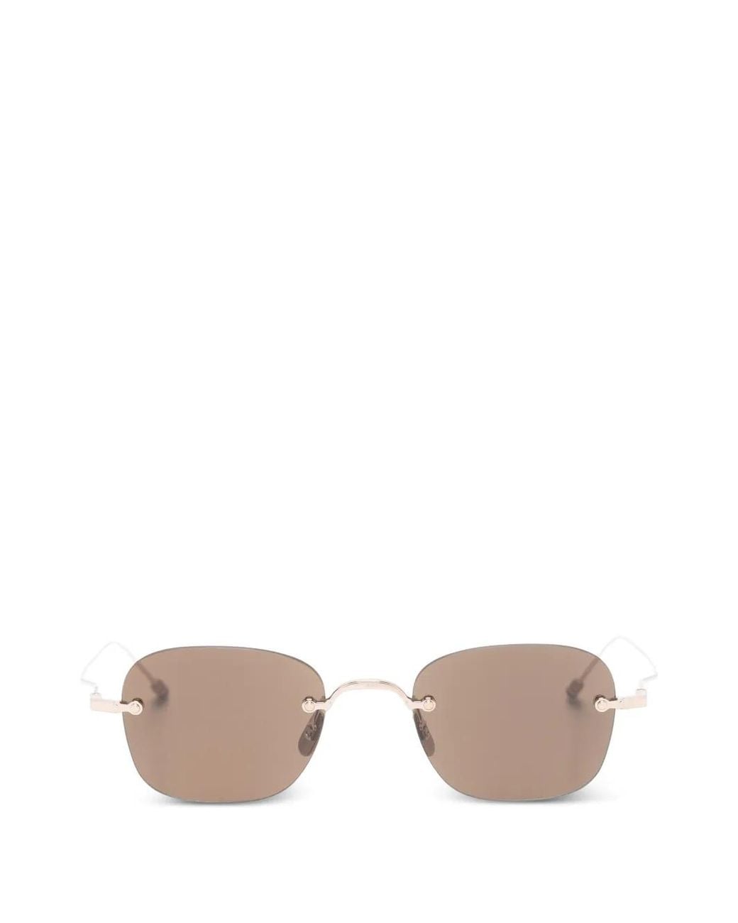 Thom Browne Pink Rimless Square Sunglasses