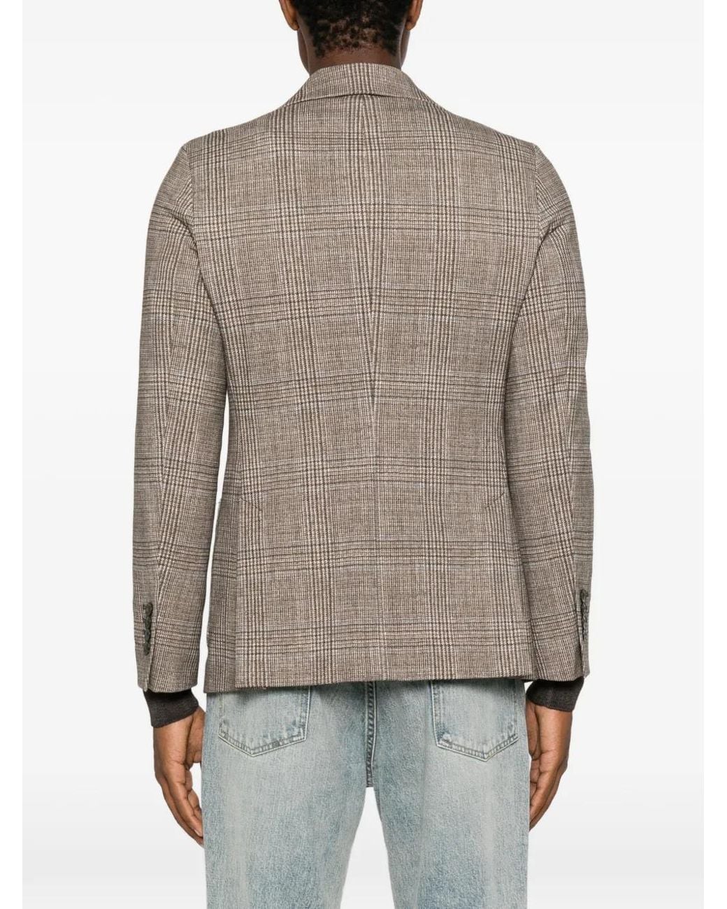 Circolo 1901 Brown Check-Pattern Blazer for men