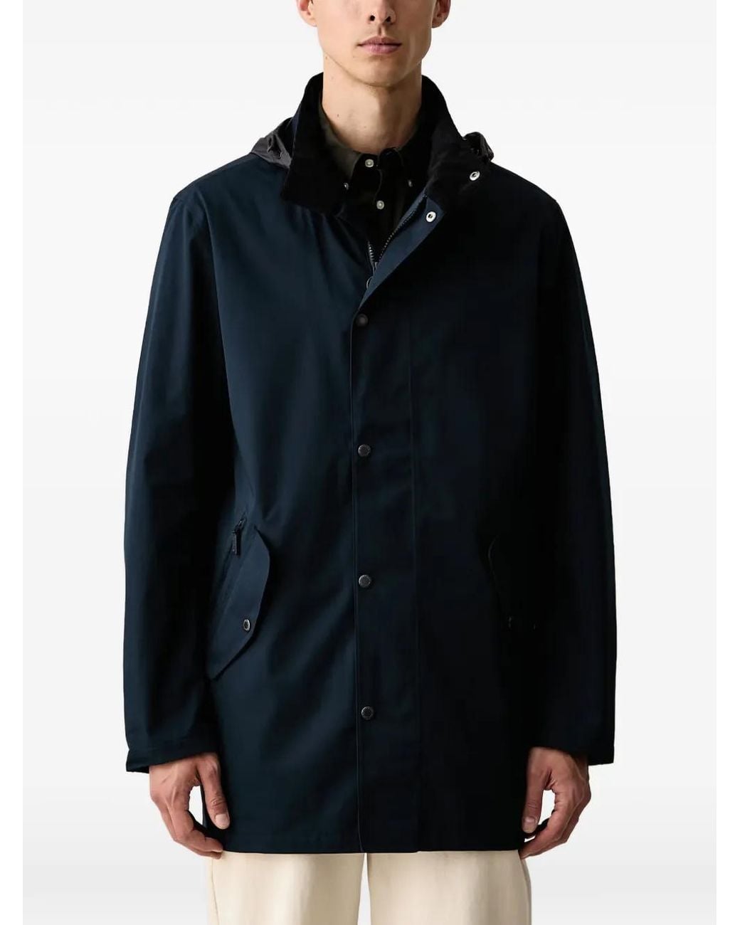Barbour Blue Chelsea Hooded Coat for men