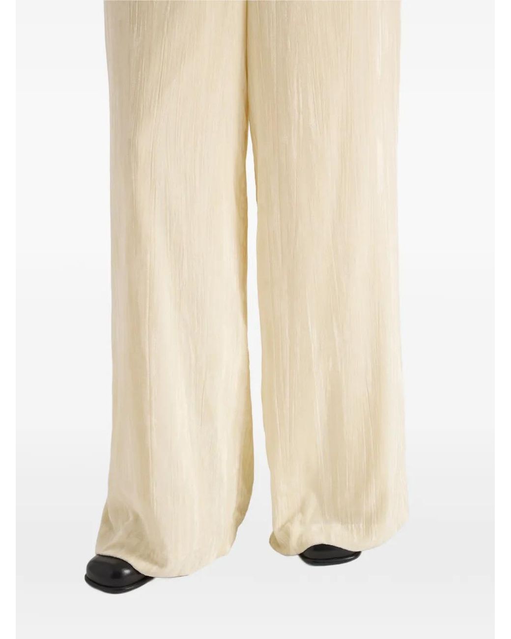 Proenza Schouler White Meadow Crushed-Velvet Trousers