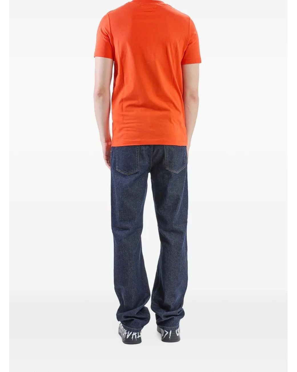 Karl Lagerfeld Orange Karl Nft Patch T-Shirt for men