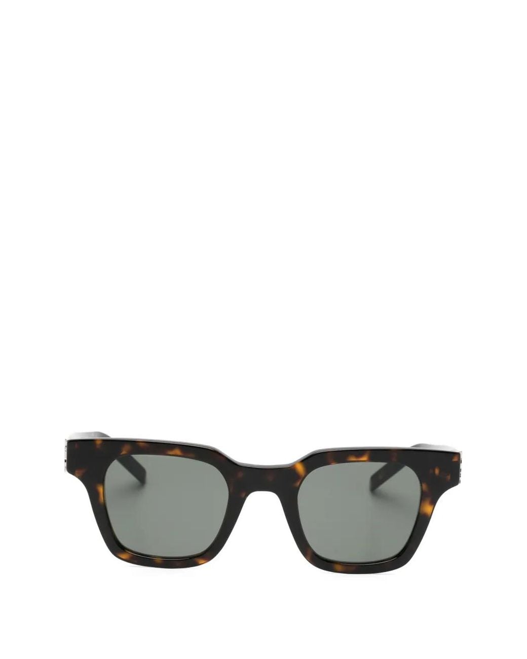 Saint Laurent Gray Square-Frame Sunglasses