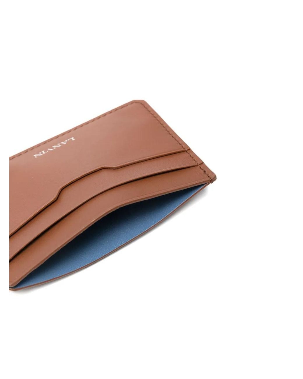 Lanvin Brown Logo-Print Cardholder for men