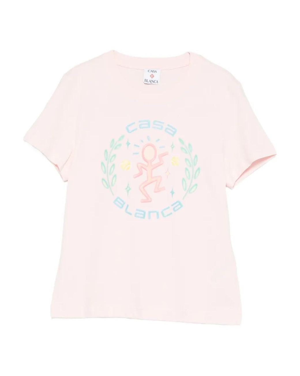 Casablanca Pink Dance Joy Fitted T-Shirt