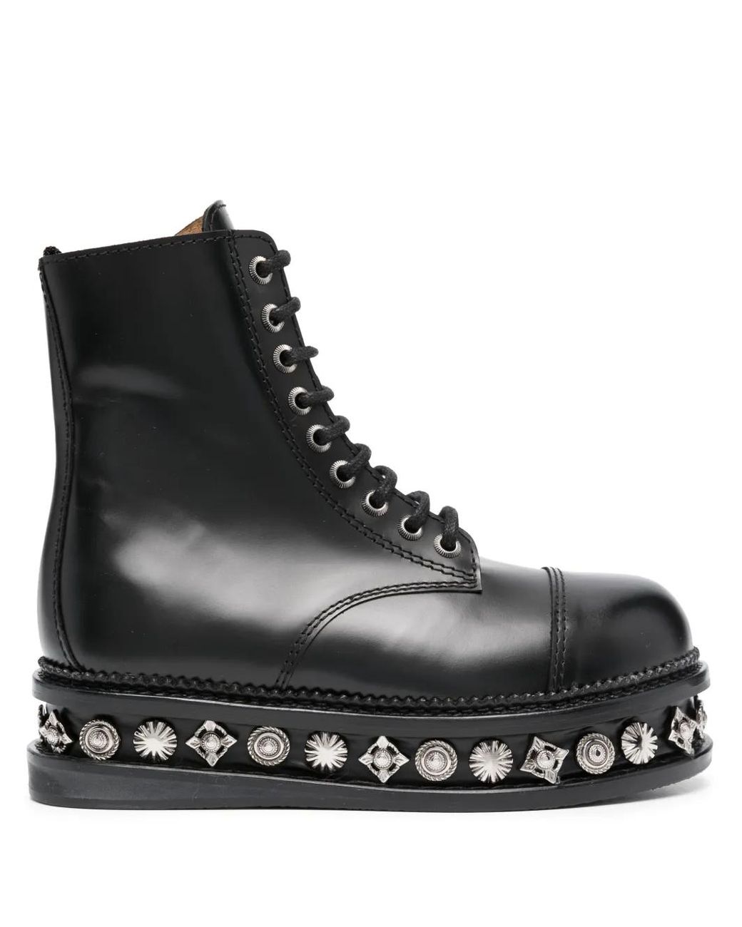 Toga Black Stud-Embellished Leather Boots