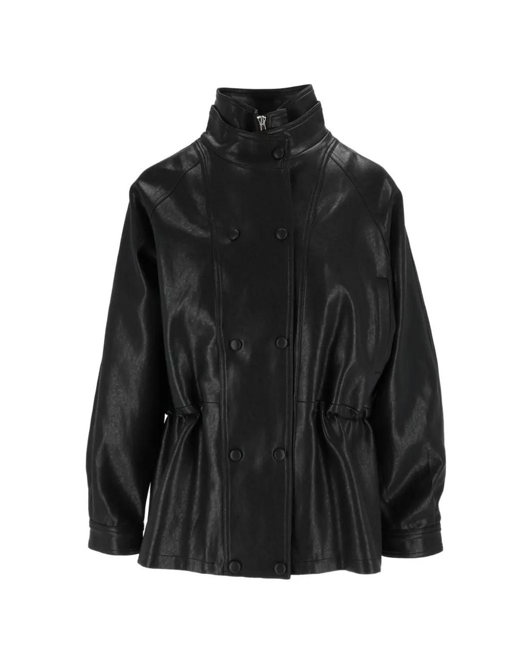 ELEH Black Double-Breasted Oversized Jacket