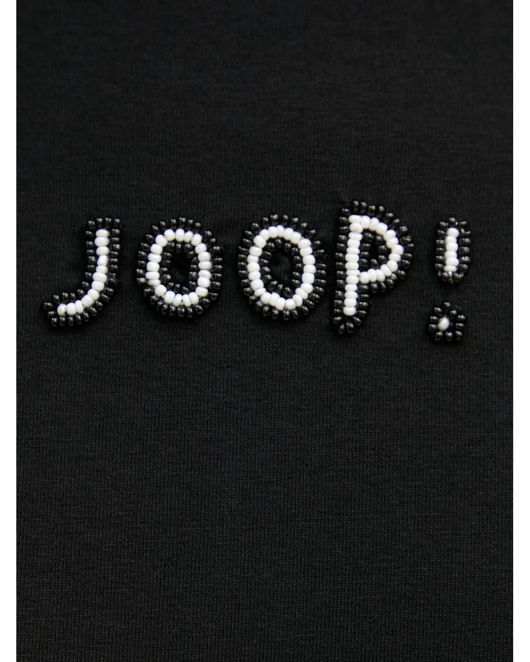 Joop! Black Bead-Embellished Three-Quarter Sleeve T-Shirt