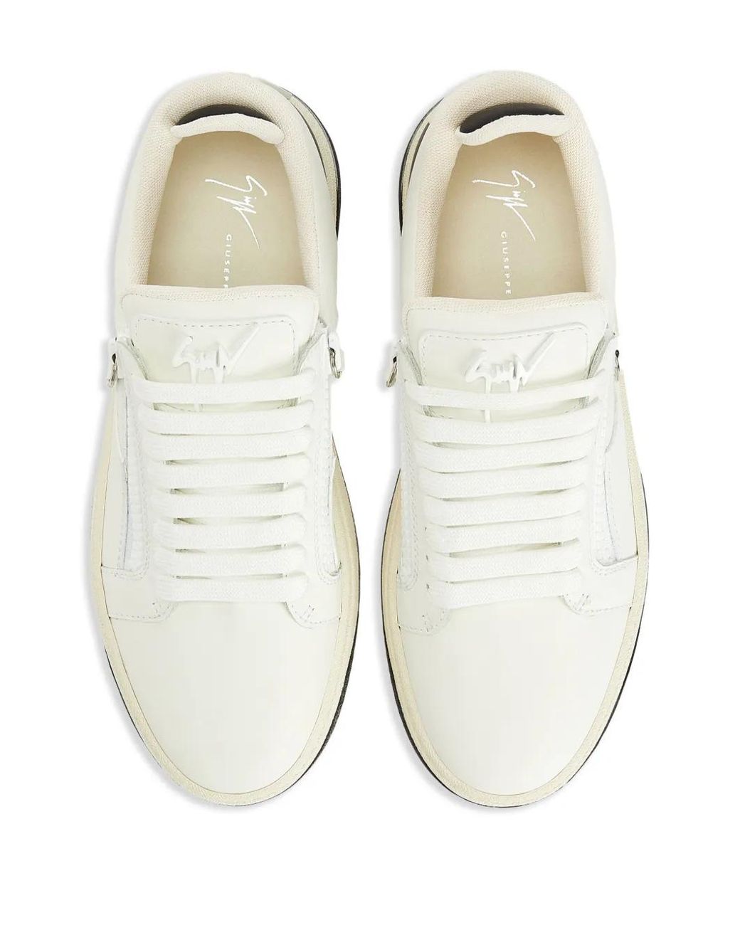 Giuseppe Zanotti White Gz94 Double-Zip Low-Top Sneakers for men