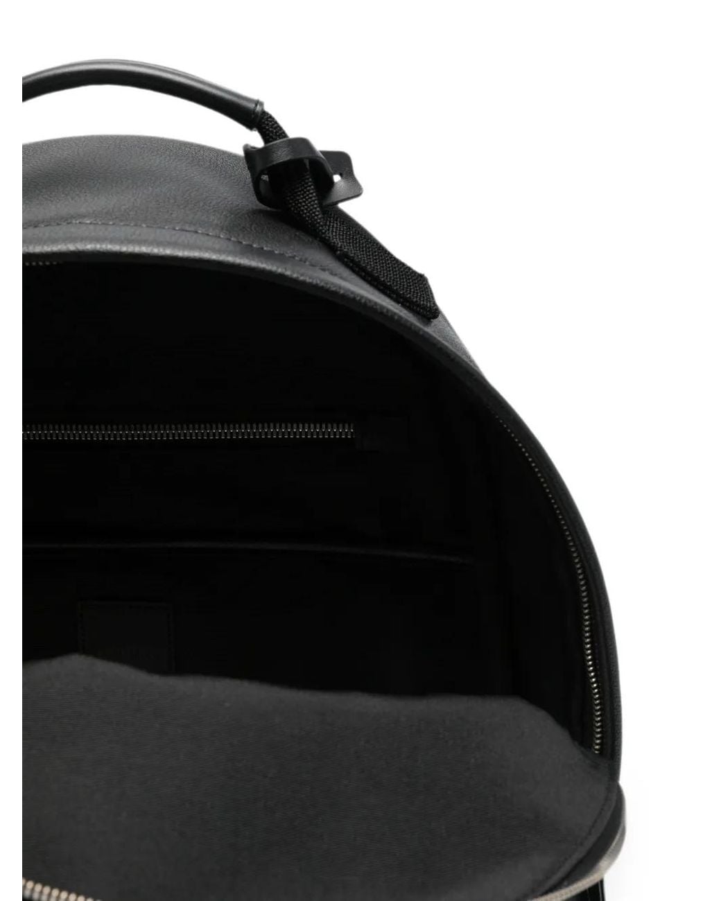 Sandro Black Reconstituted Leather Rucksack for men