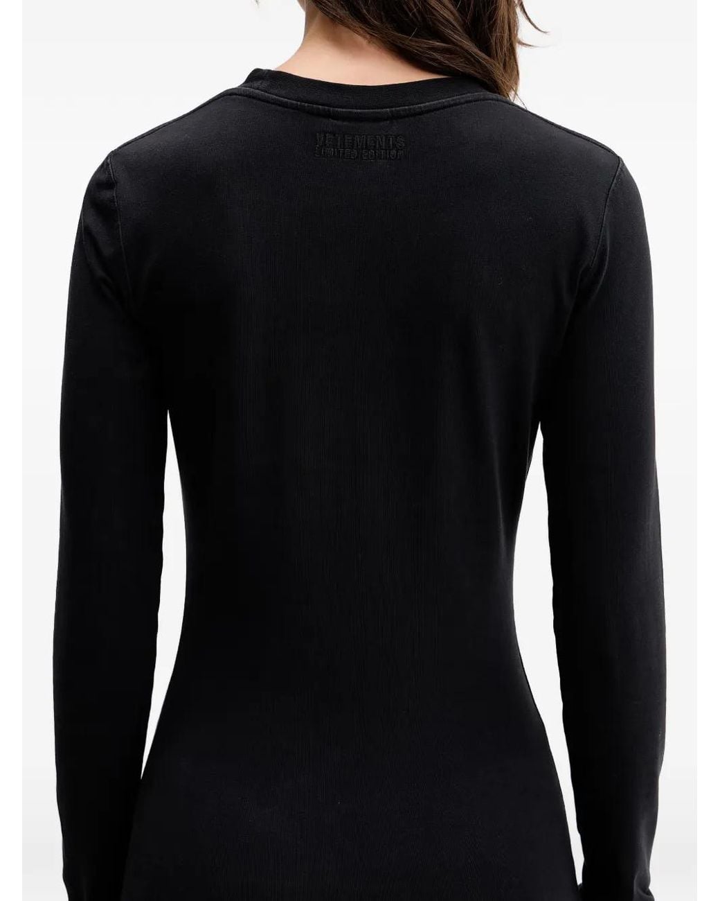 Vetements Black Long-Sleeve Maxi Dress
