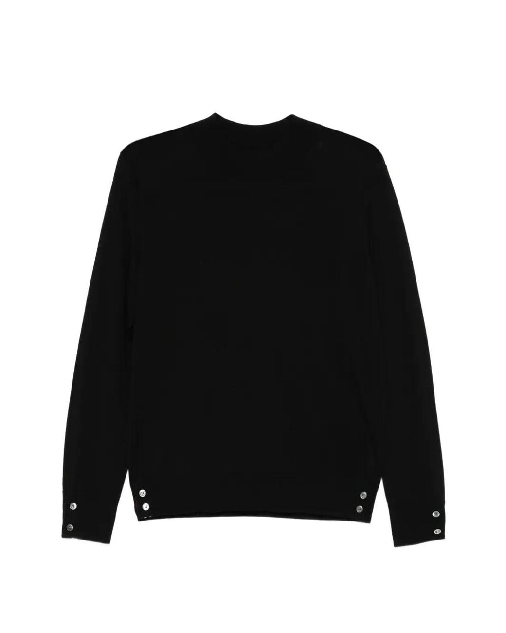 IVORY PARIS Black Pull Boutonné À Manches Longues for men