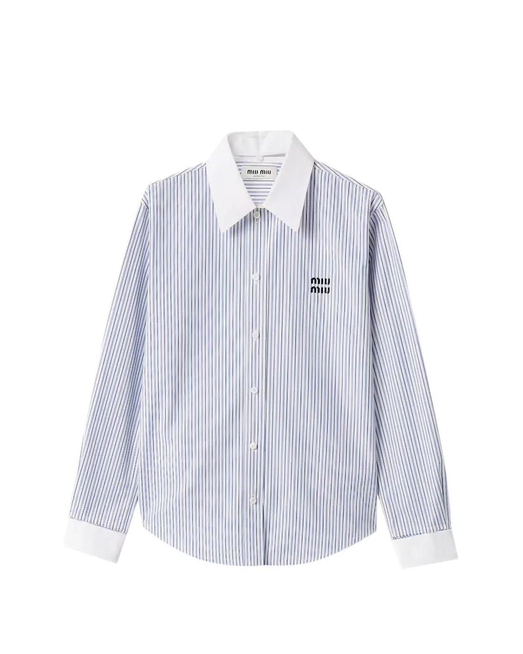 Miu Miu White Striped Shirt