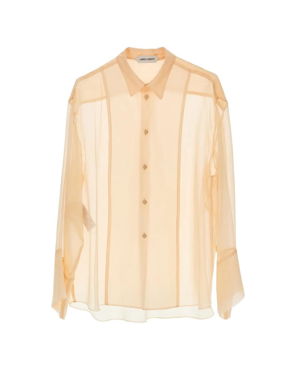 Alberta Ferretti White Semi-Sheer Shirt