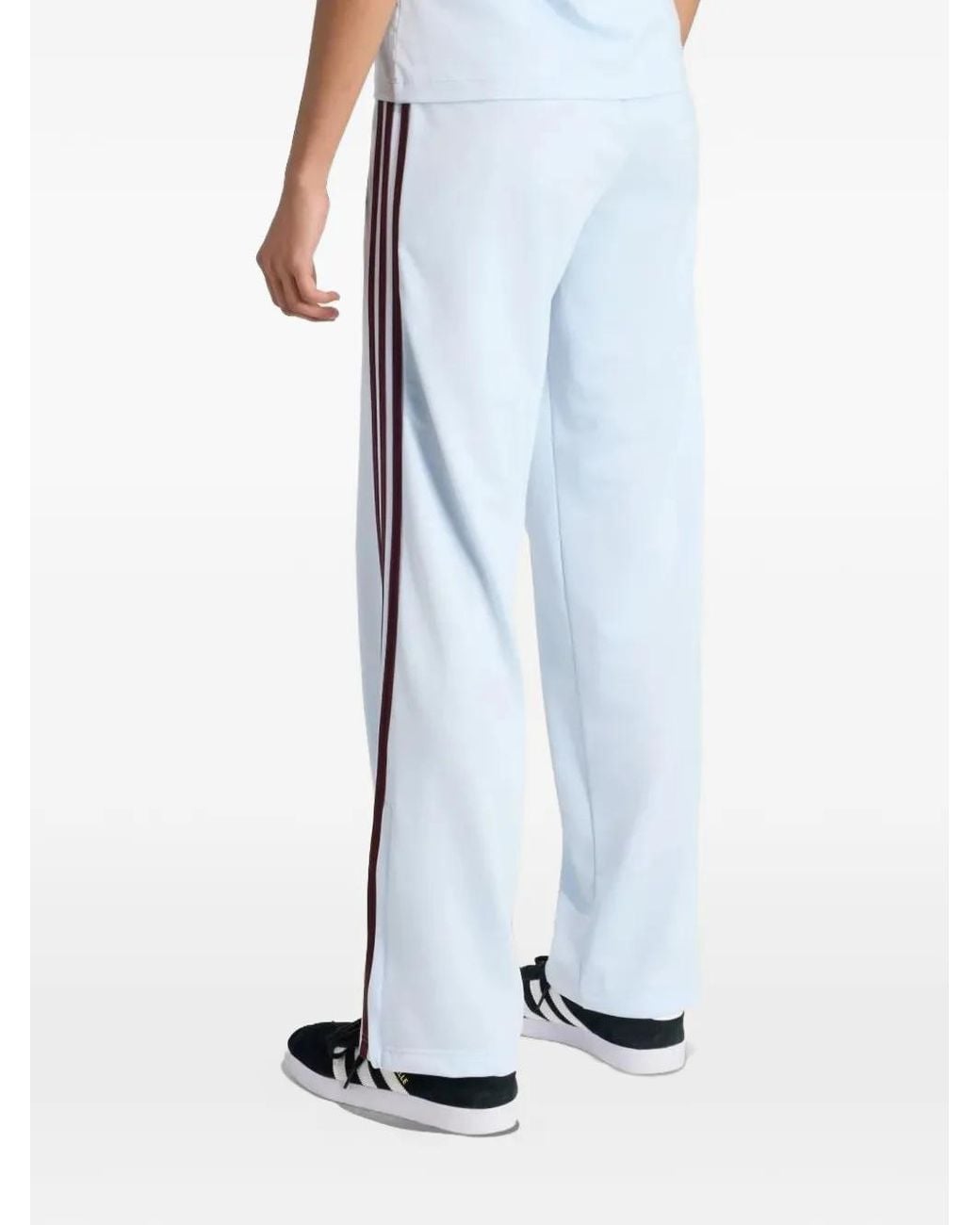 Adidas Blue Firebird Side-Stripe Track Trousers