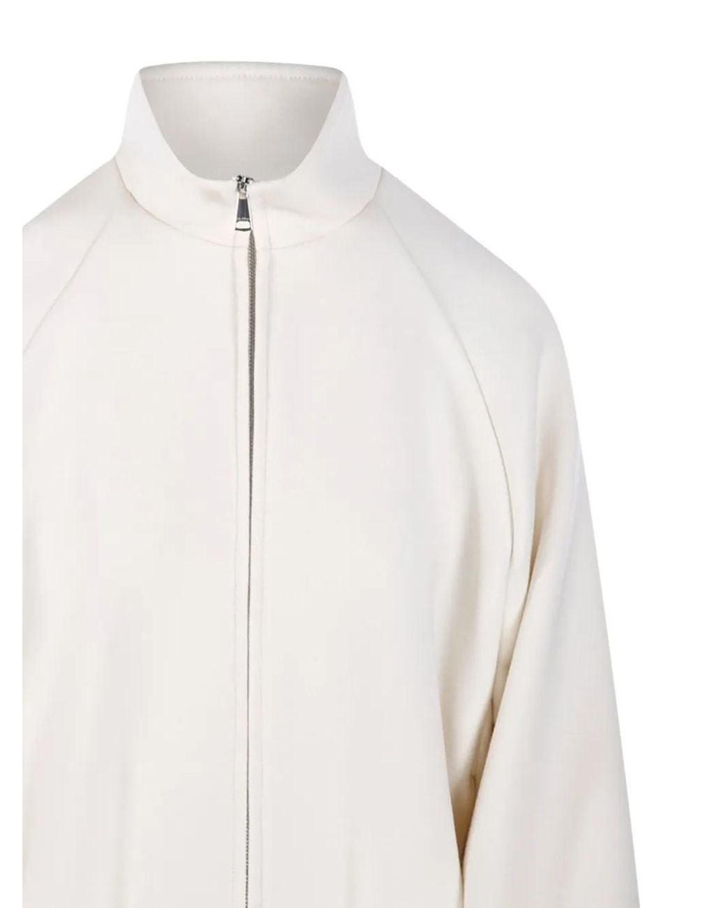 Max Mara White Jacke Mit Reißverschluss