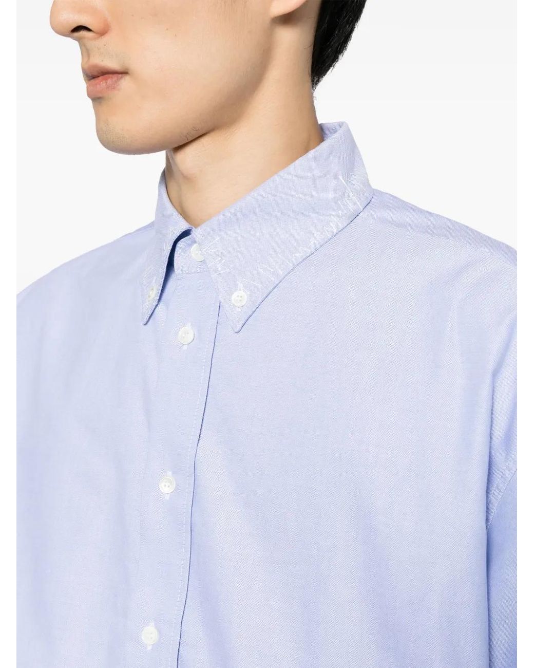 Marni Blue Long-Sleeve Cotton Shirt for men