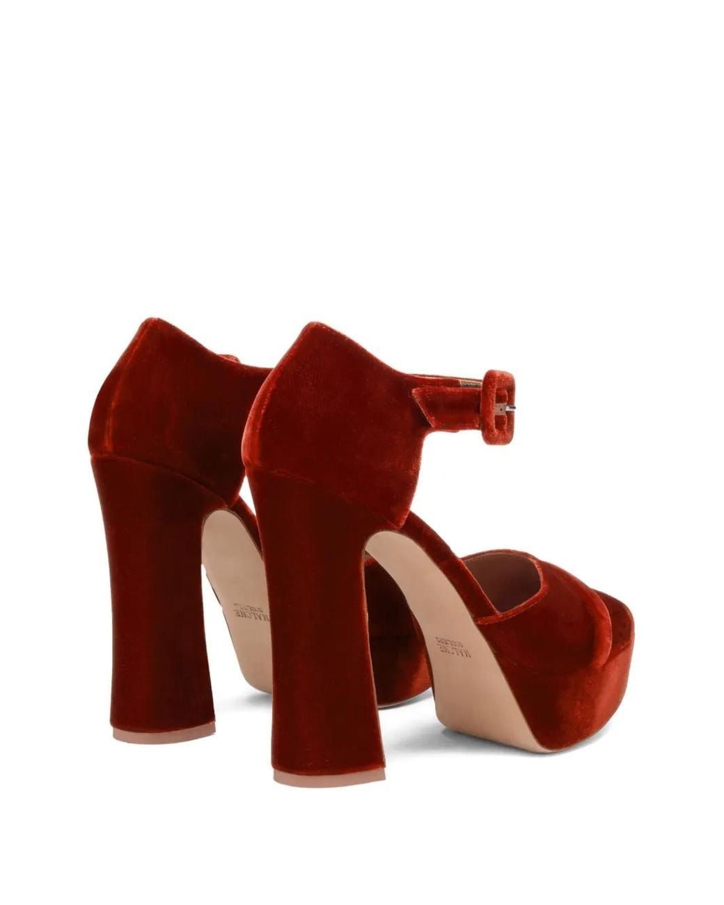 Malone Souliers Red Sandales Yuri Buckle 125 Mm À Plateforme