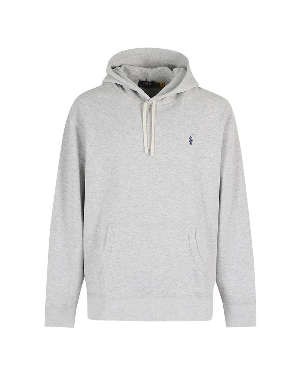 Polo Ralph Lauren Gray Logo-Embroidered Hoodie for men
