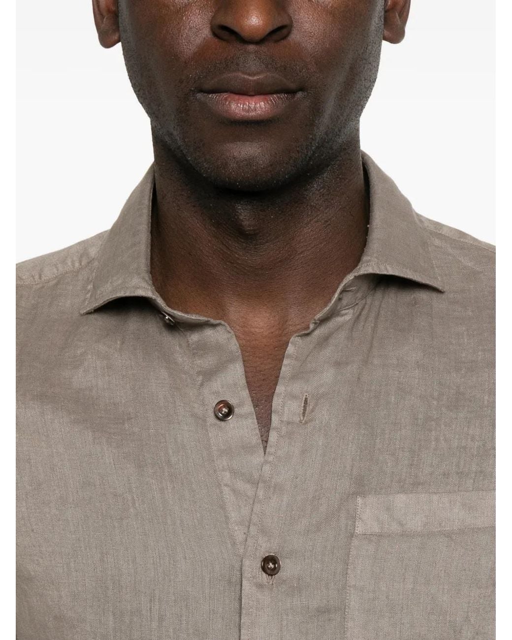 Truzzi Gray Chest-Pocket Shirt for men